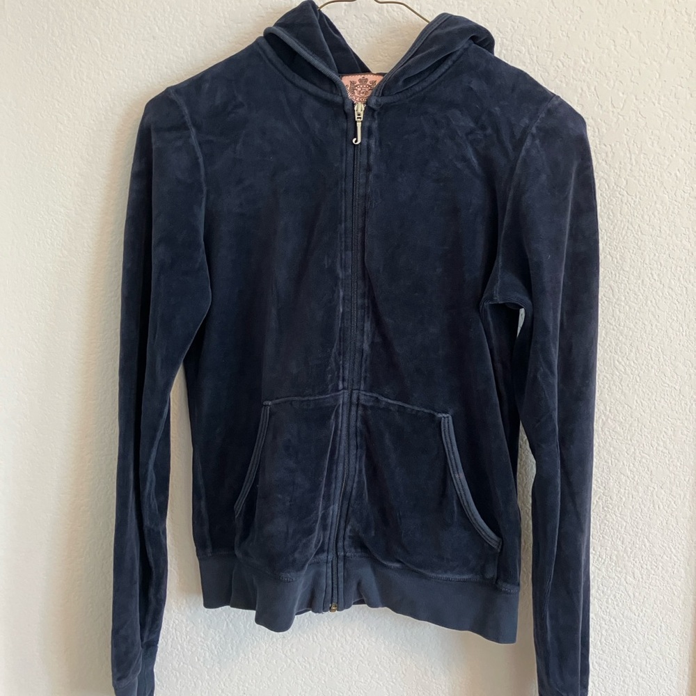 Juicy Couture Velour Navy Hoodie